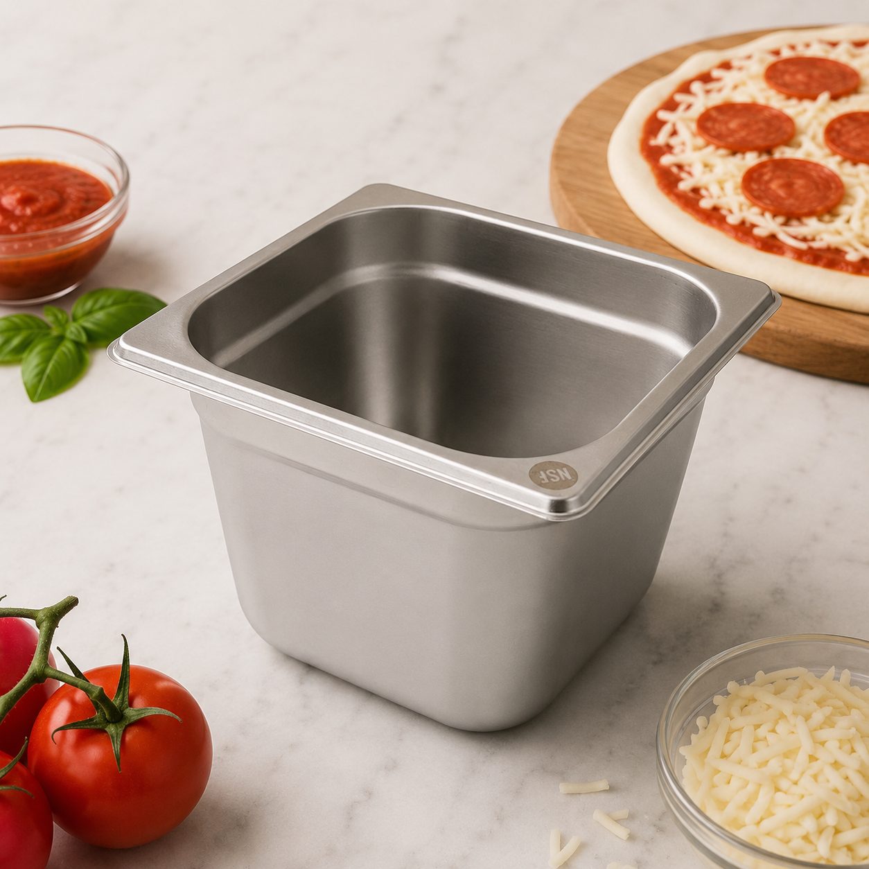 CAJA DE 36 INSERTO AC. INOX. 1/6X15, 201, 0.6 NSF, ENVIO GRATIS