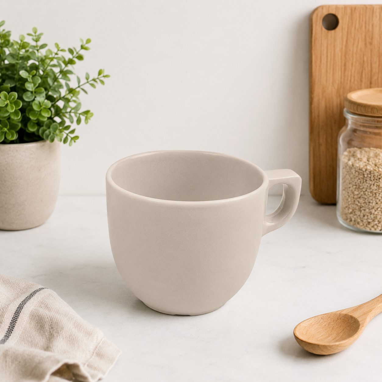 CAJA DE 48 TAZAS 8X7CM 3.2"x2.8" INST. BEIGE, ENVIO GRATIS