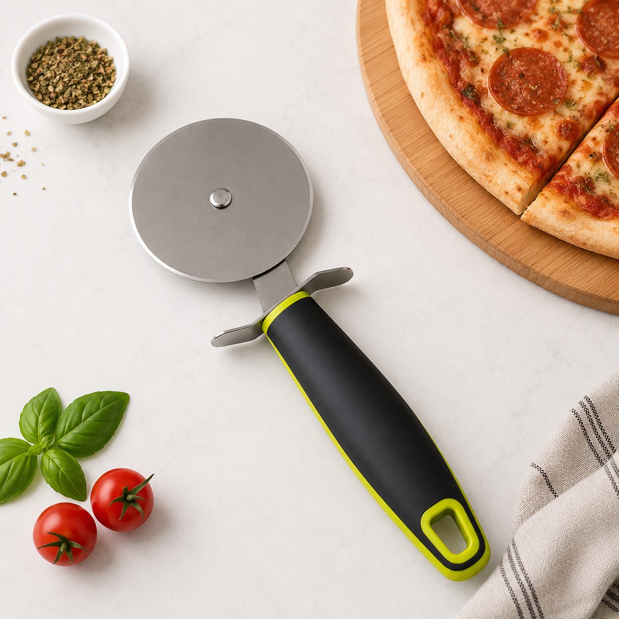 CORTA PIZZAS 20CM MANGO POLICARBONATO, ENVIO GRATIS