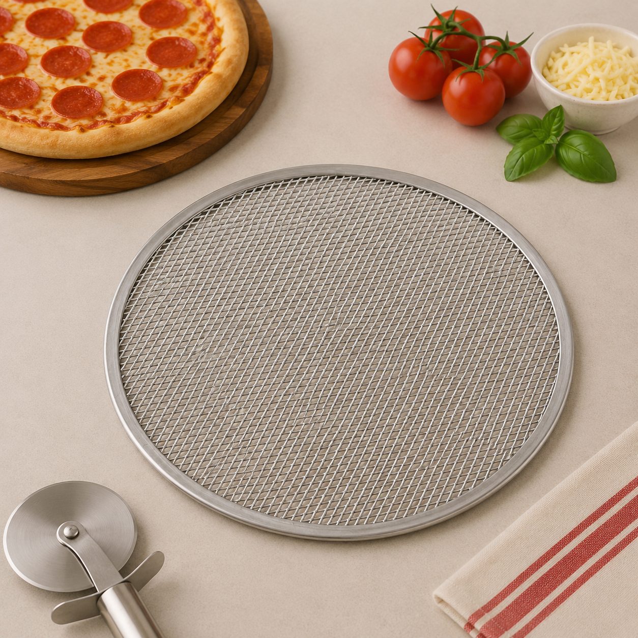 MALLAS PARA PIZZA 15"/37CM ALUMINIO, ENVIO GRATIS