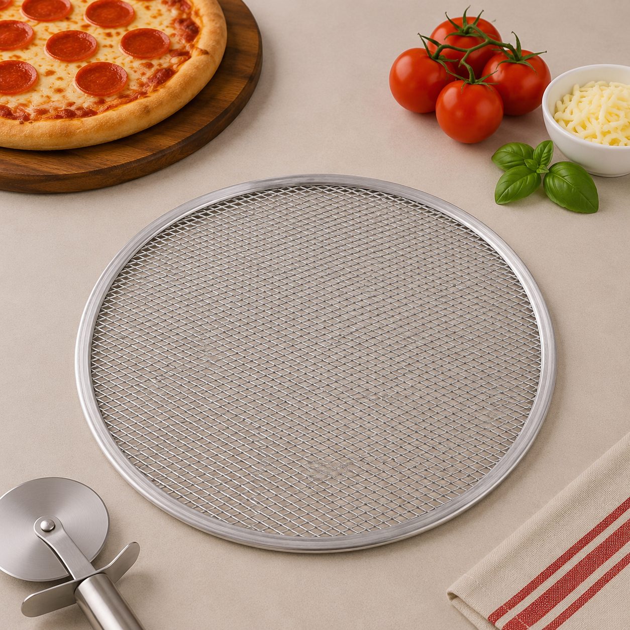 MALLA PARA PIZZA 18"/45CM ALUMINIO, ENVIO GRATIS