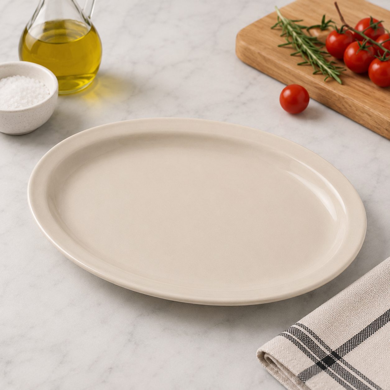 PLATO OVALADOS 11.5" INST. BEIGE, ENVIO GRATIS