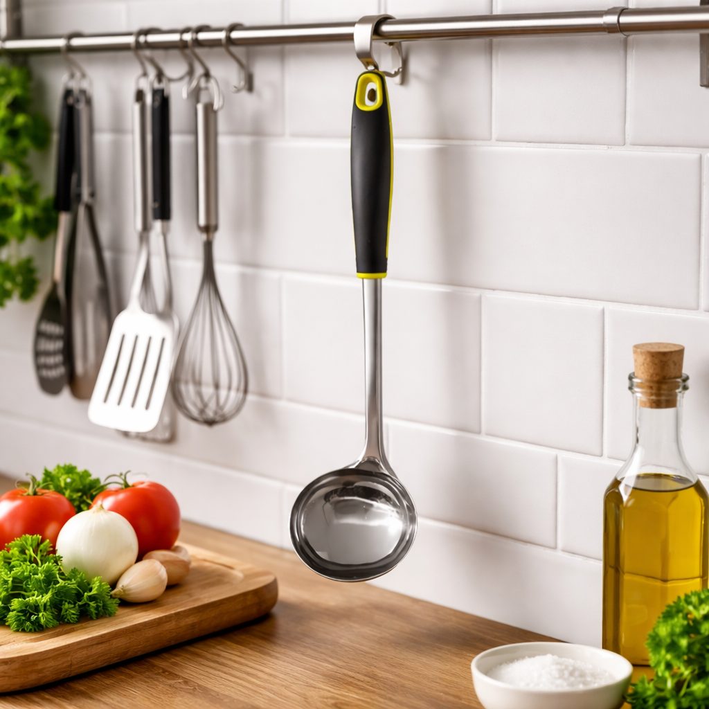 CAJA DE 50 CUCHARA S/RANURA P/COCINAR 32CM MANGO PP, ENVIO GRATIS