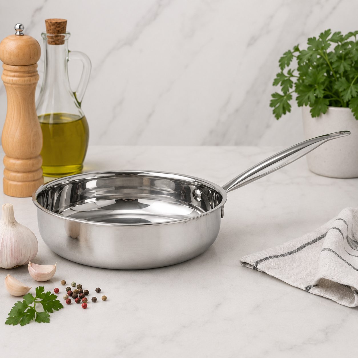 CAJA DE 12 SARTENES INSTITUCIONAL 26CM AC. INOX. ENVIO GRATIS