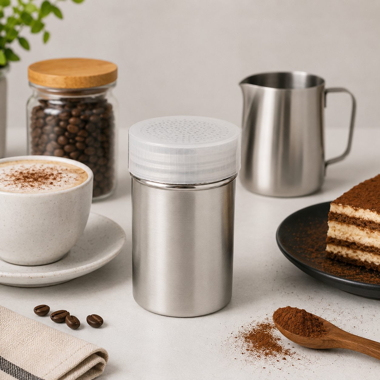 CAJA DE 24 ESPOLVOREADORES SIN ASA 10OZ AC. INOX. ENVIO GRATIS