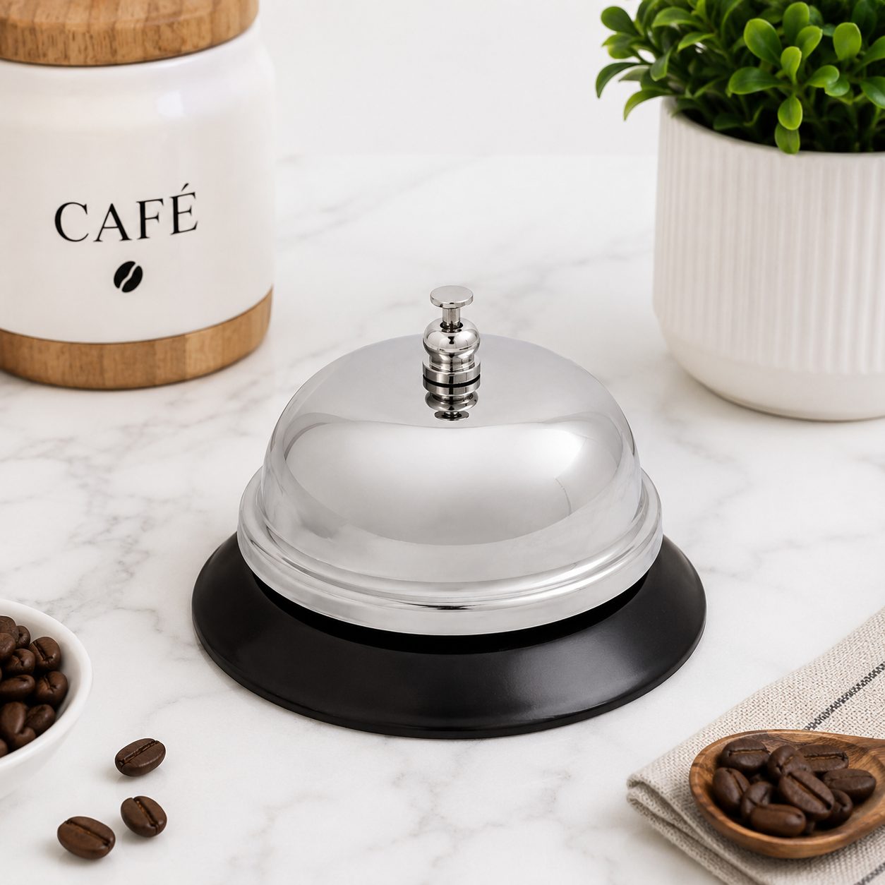 CAJA DE 24 CAMPANAS DE SERVICIO 10x6.5CM ACERO INOX. ENVIO GRATIS (Copia)